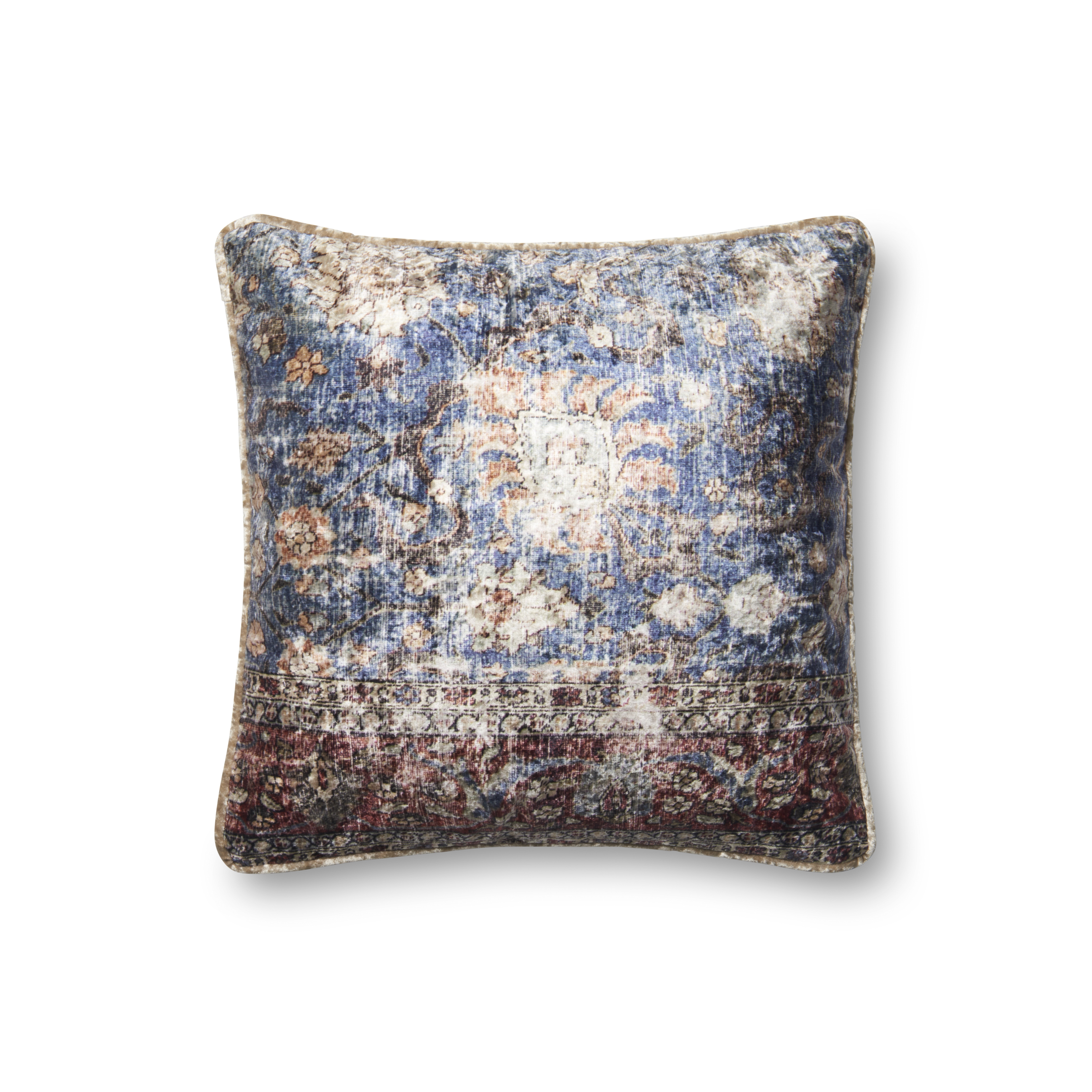 Loloi Pillows P0585 Blue / Multi 18" x 18" Cover Only - Image 0