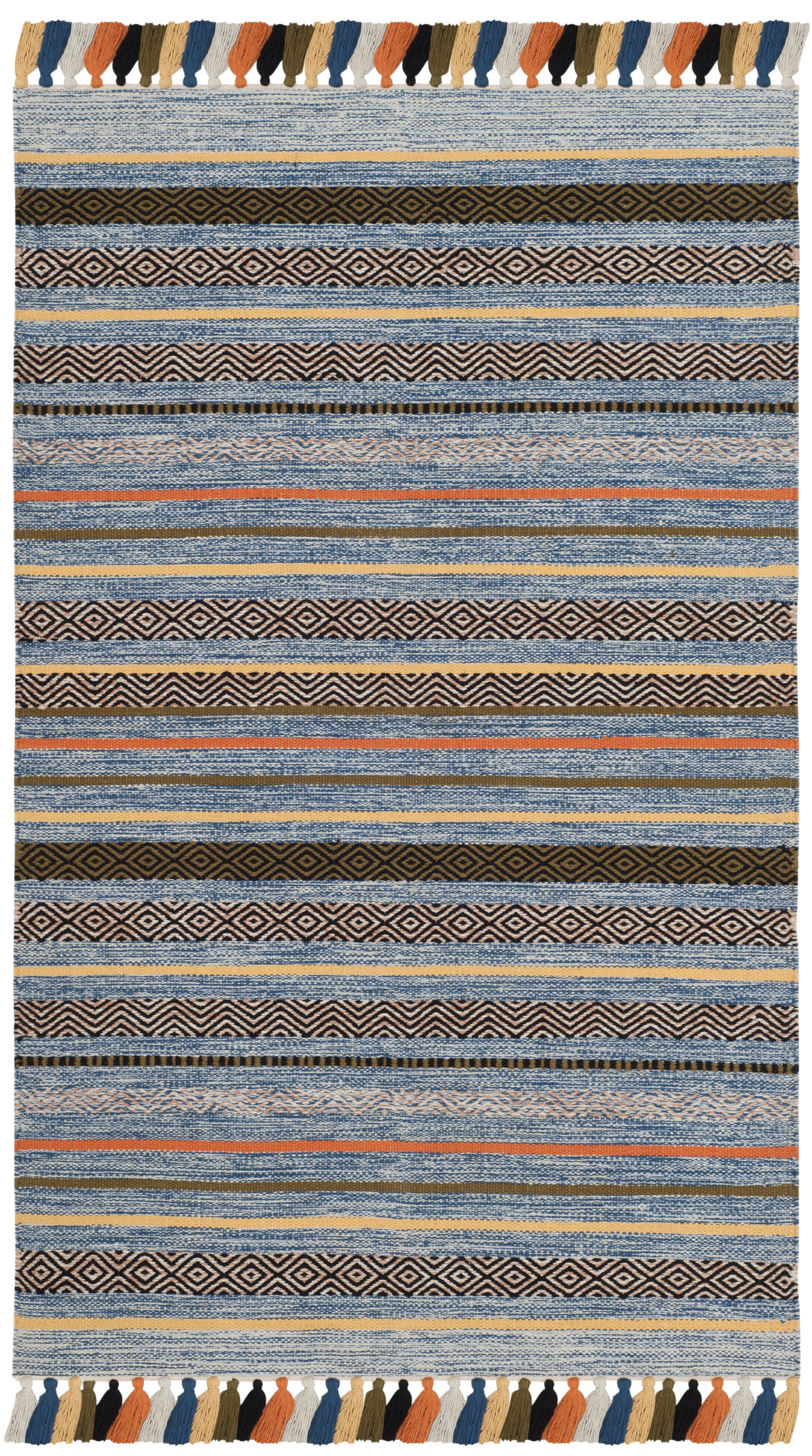 Arlo Home Hand Woven Area Rug, MTK901C, Blue/Multi,  3' X 5' - Image 0