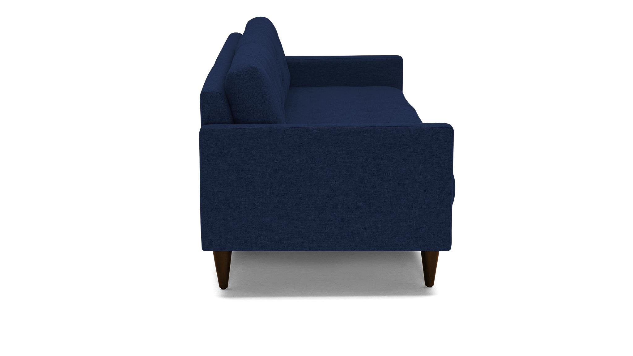 Blue Eliot Mid Century Modern Grand Sofa - Royale Cobalt - Mocha - Image 2