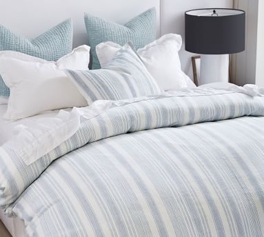 Taupe Hawthorn Striped Duvet, Full/Queen - Image 3