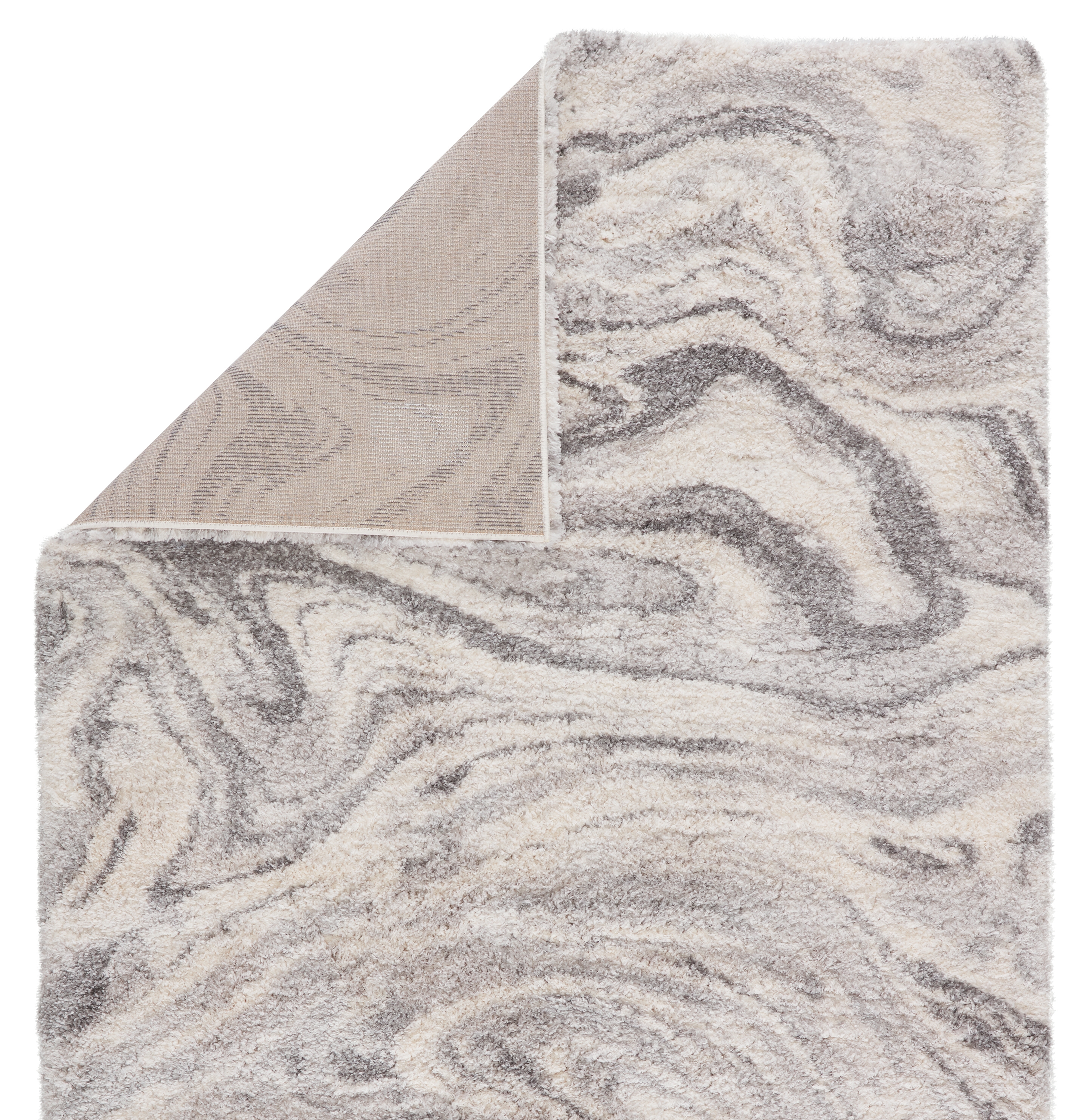 Crescendo Abstract Gray/ Ivory Area Rug (10'2"X14'1") - Image 2