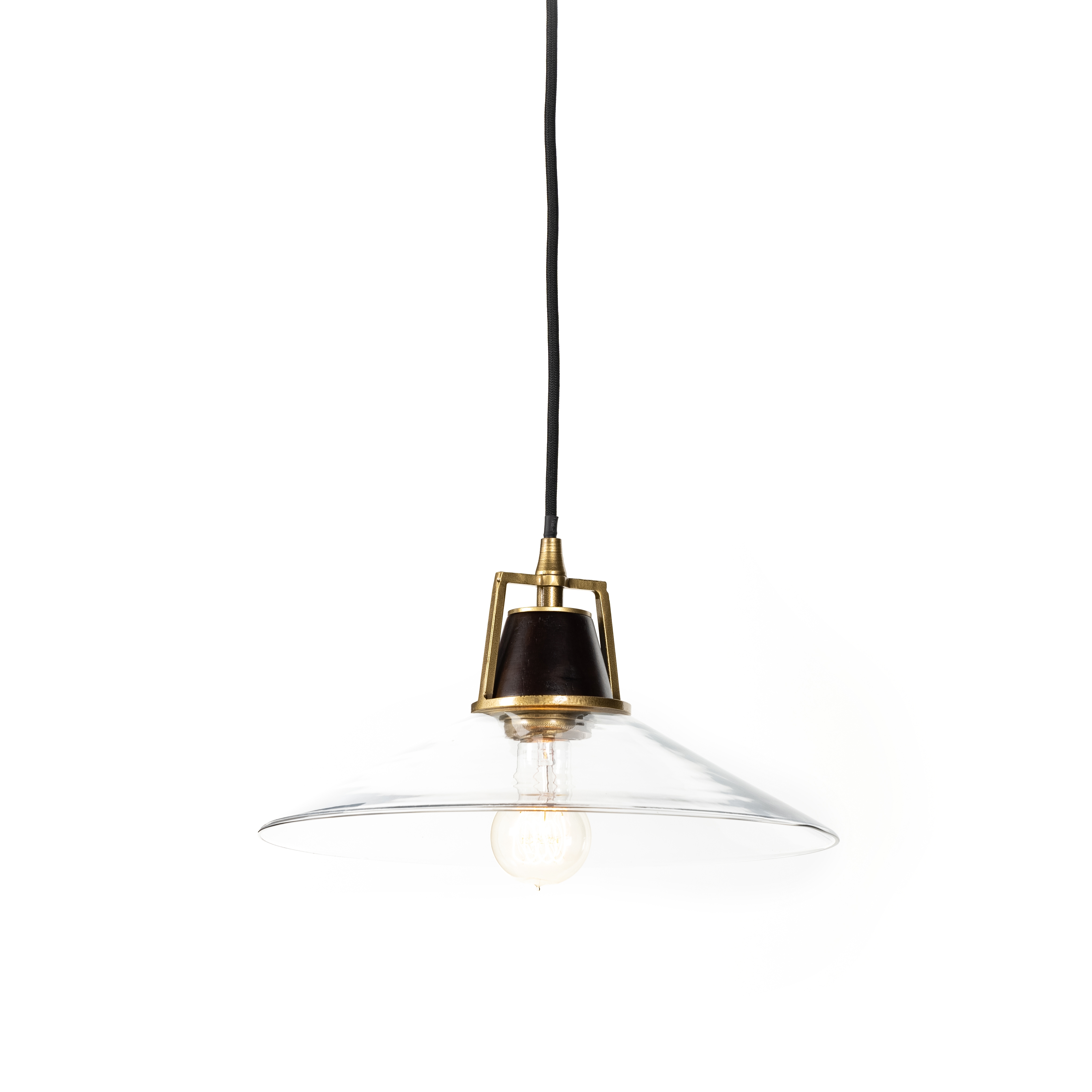 Novak Glass Pendant-Antique Brass - Image 3