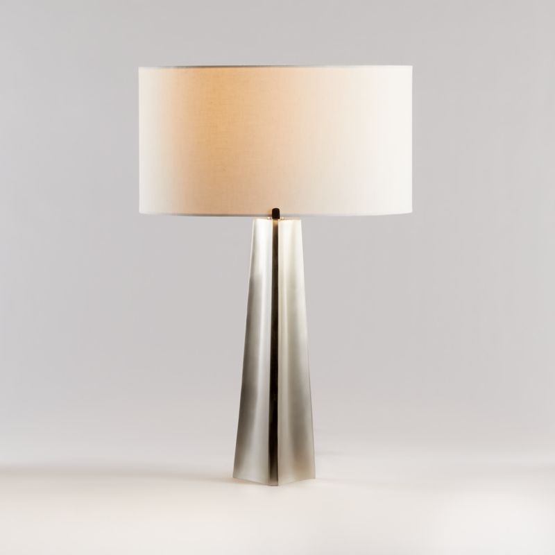 Isla Pewter Triangle Table Lamp, Set of 2 - Image 3