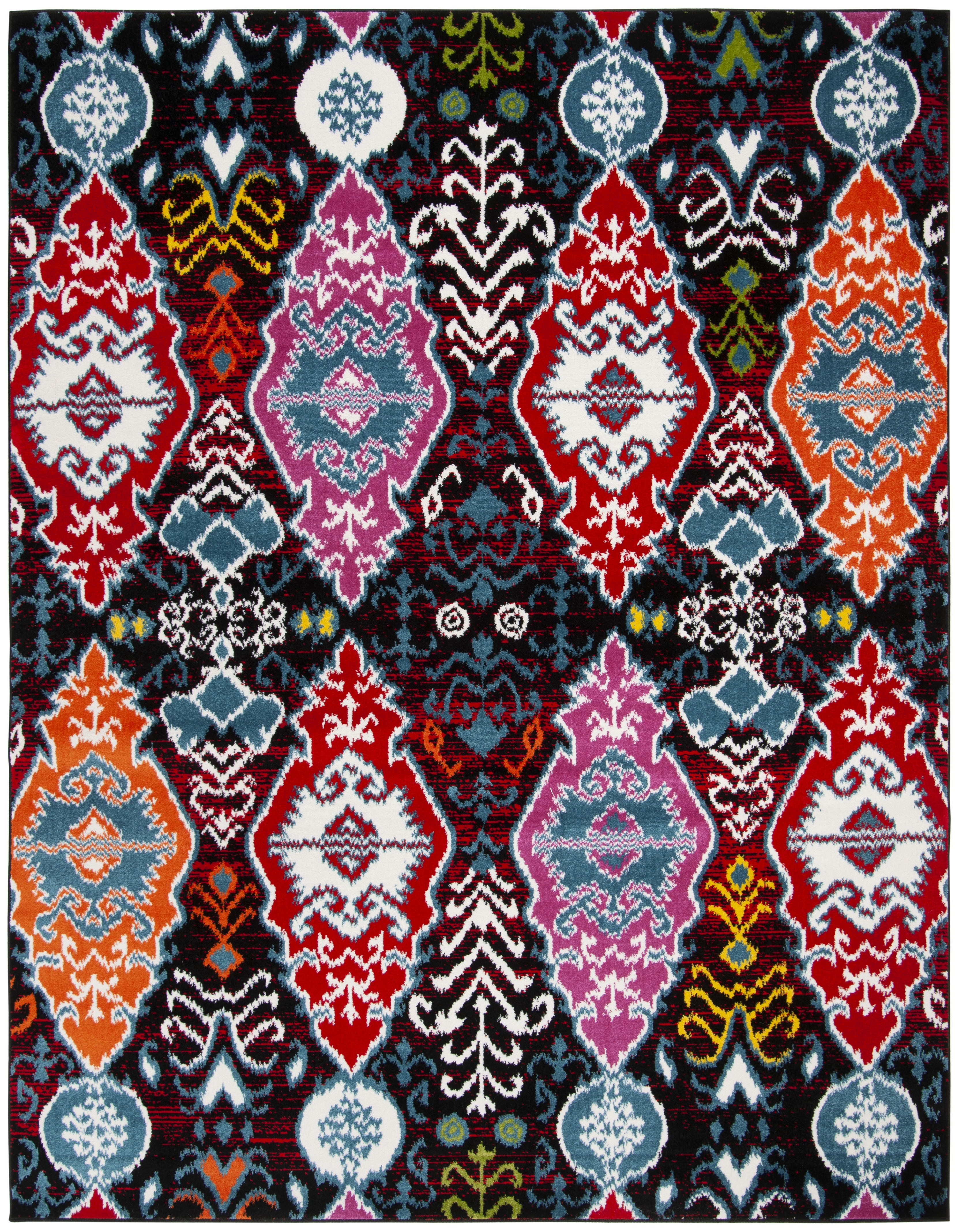 Arlo Home Woven Area Rug, CHR913C, Black/Red,  8' X 10' - Image 0