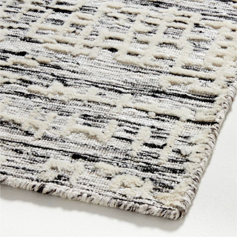 Montauban Wool Blend Handwoven White Area Rug 9'x12' - Image 1