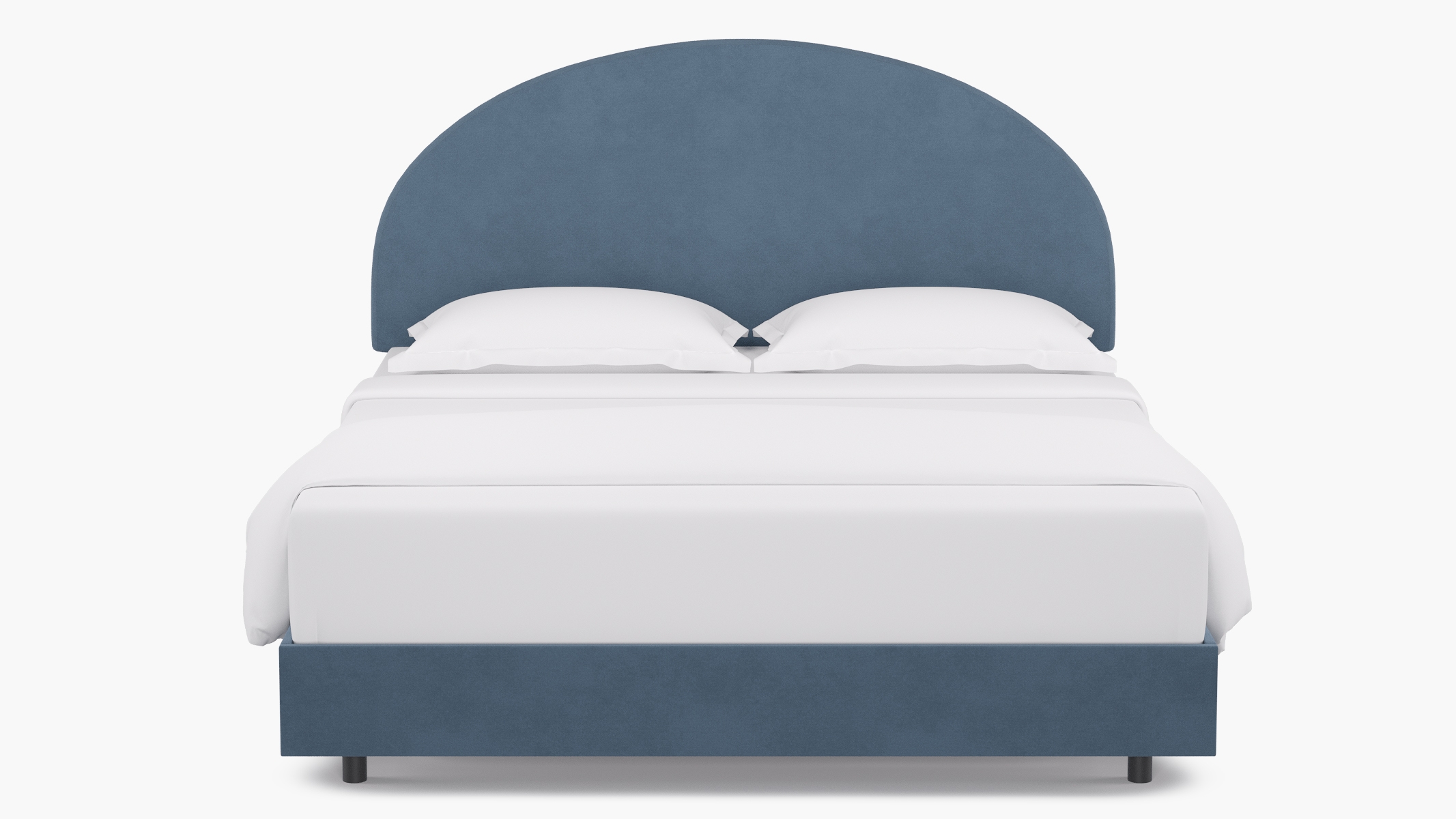 Arched Back Bed, Ocean Classic Velvet, King - Image 0