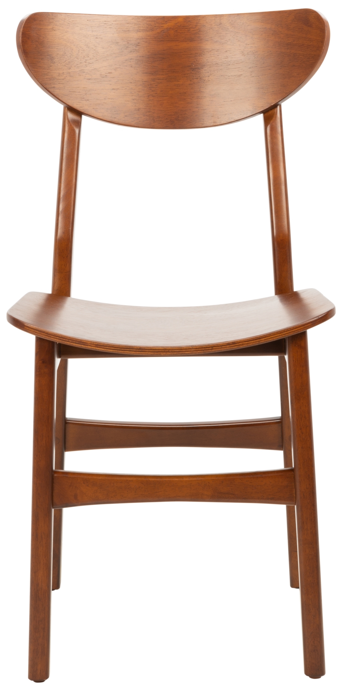 Lucca Retro Dining Chair - Walnut - Safavieh - Image 1