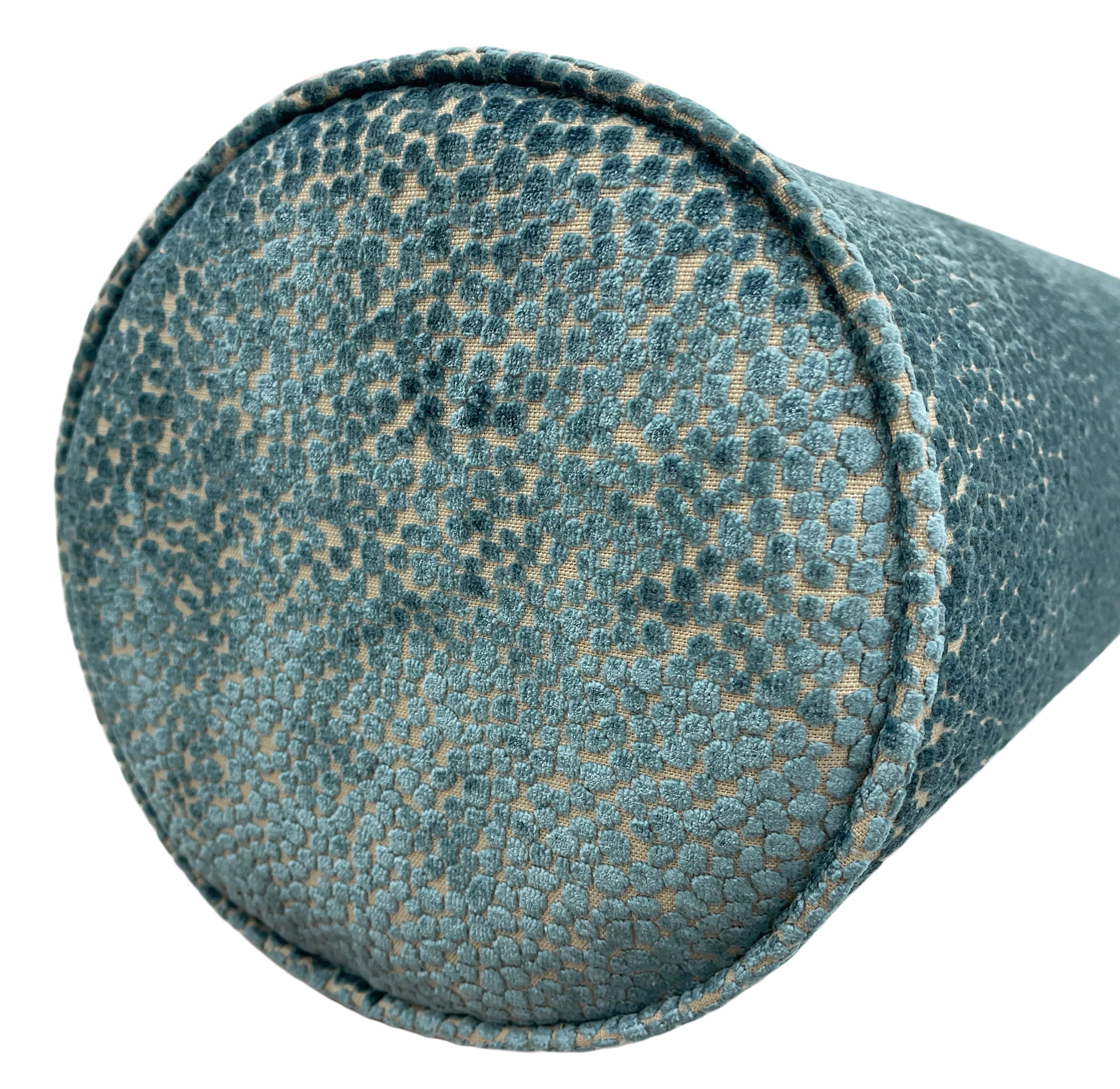 THE BOLSTER :: COSMO CUT VELVET // AEGEAN - TWIN XL // 9" X 30" - Image 1