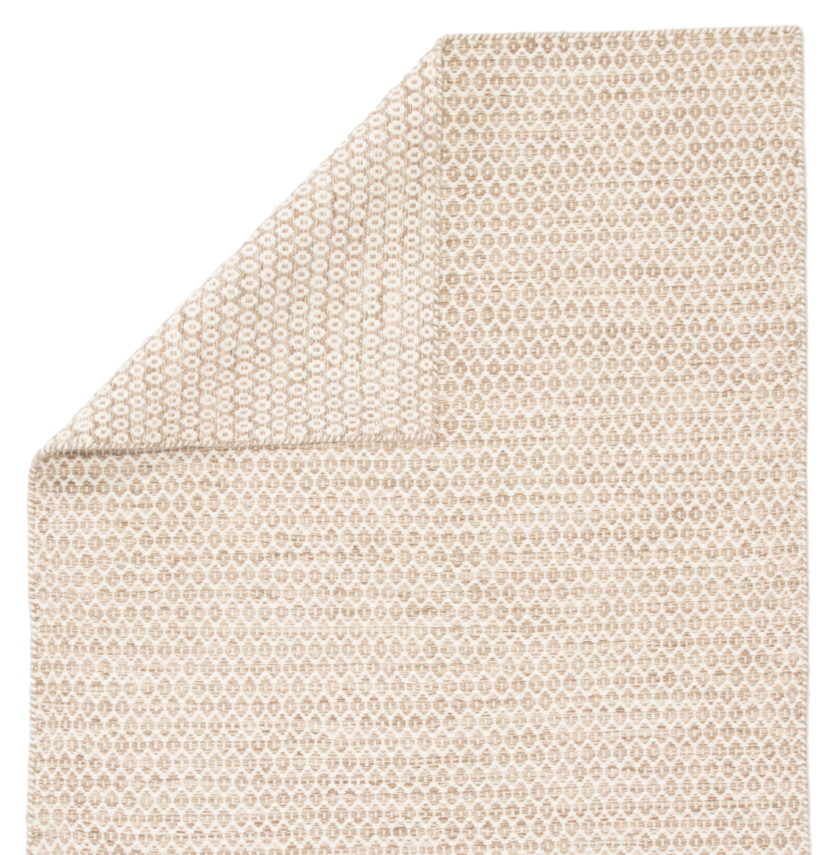 Pompano Handmade Trellis Beige/ Ivory Area Rug (5'X8') - Image 2