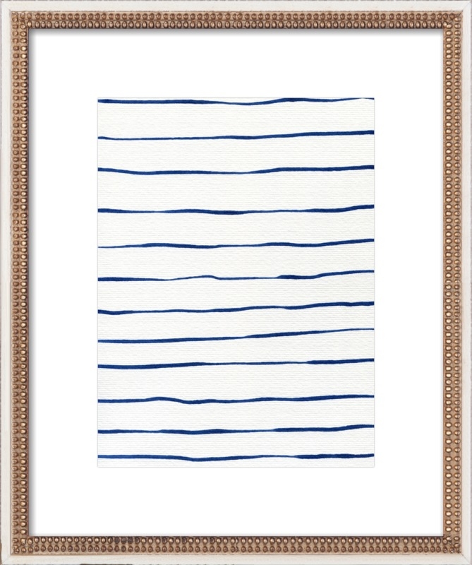 Blue Stripes by Georgiana Paraschiv for Artfully Walls - Image 0