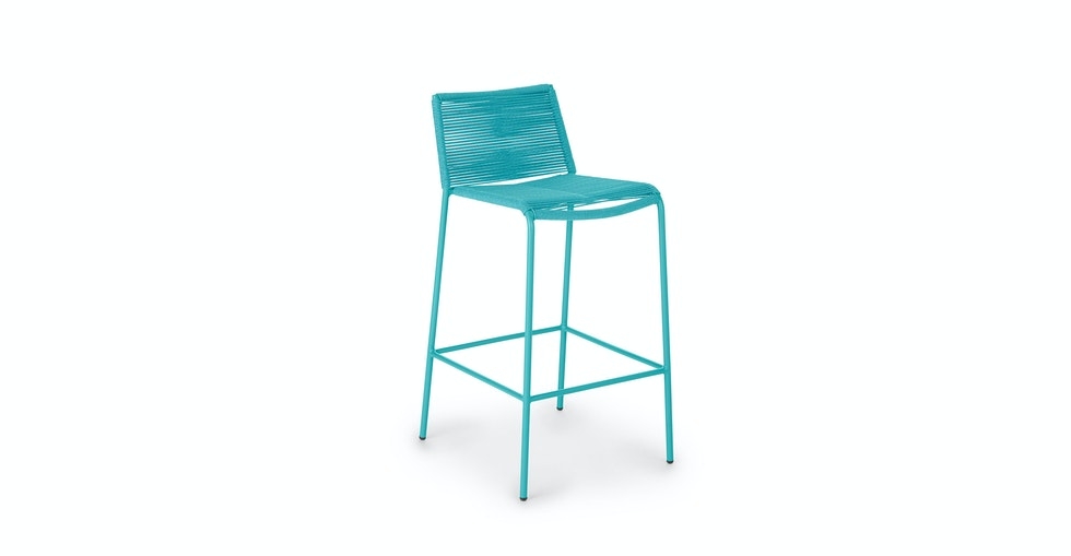 Zina Outdoor Bar Stool - Lago Aqua - Image 0