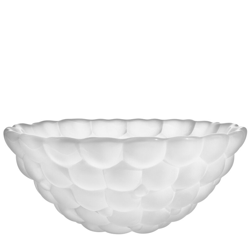 Orrefors Raspberry Frost Decorative Bowl Size: 3" H x 7.5" W x 7.5" D - Image 0