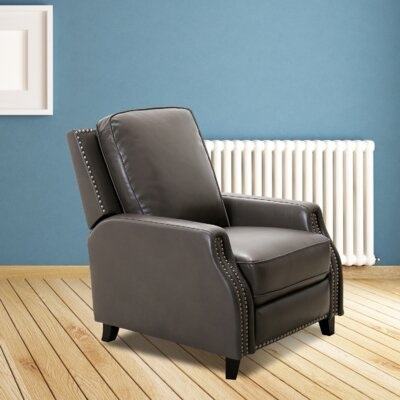Breathable Manual Push Back Recliner With Nails - Image 0