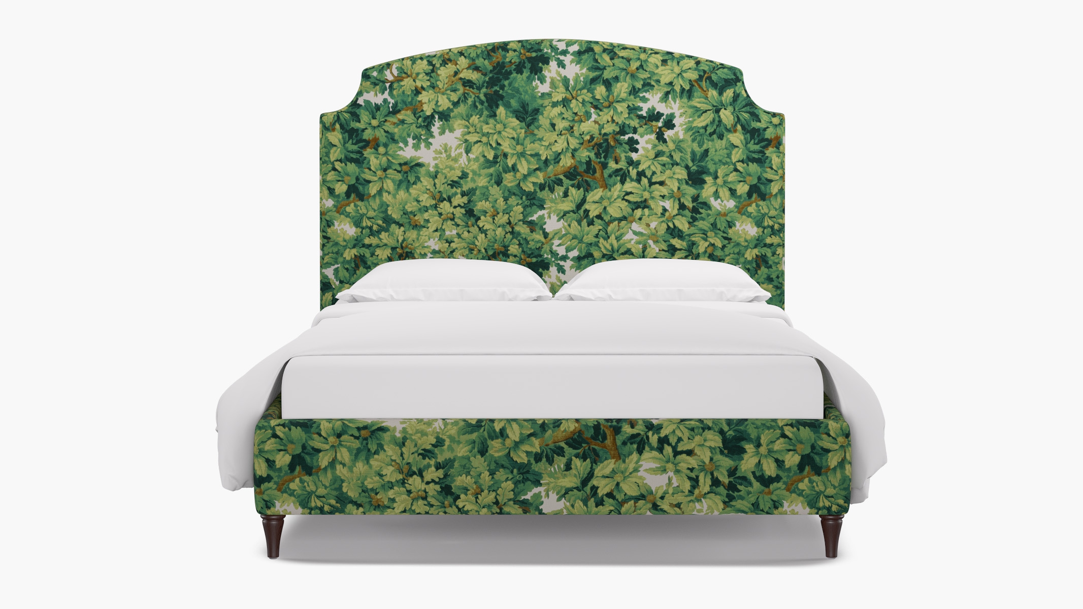 Cove Bed, Verdure Bois De Chene, Espresso Decorative Tapered Leg, Twin - Image 0