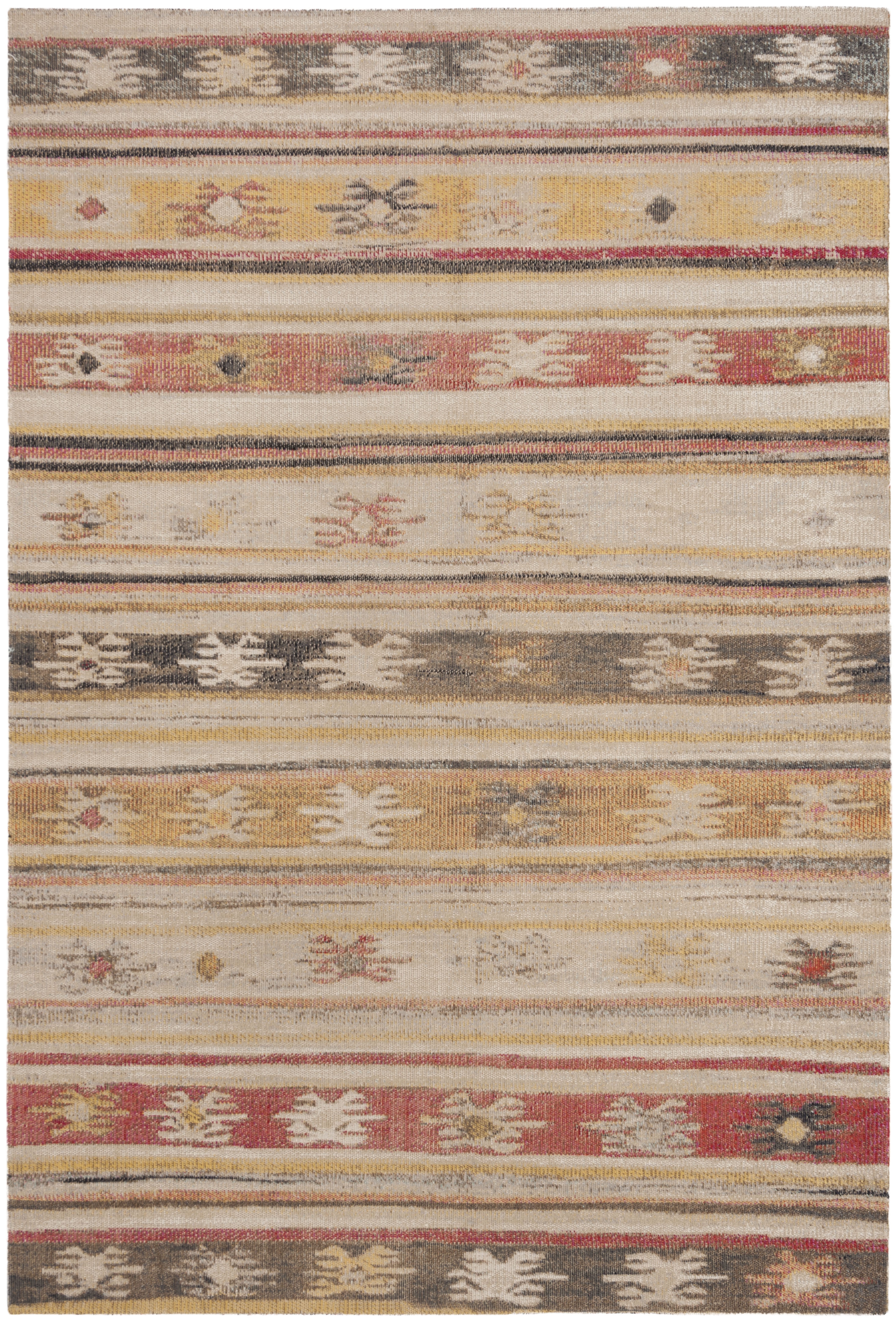 Arlo Home Indoor/Outdoor Woven Area Rug, MTG238E, Taupe/Multi,  5' 1" X 7' 6" - Image 0