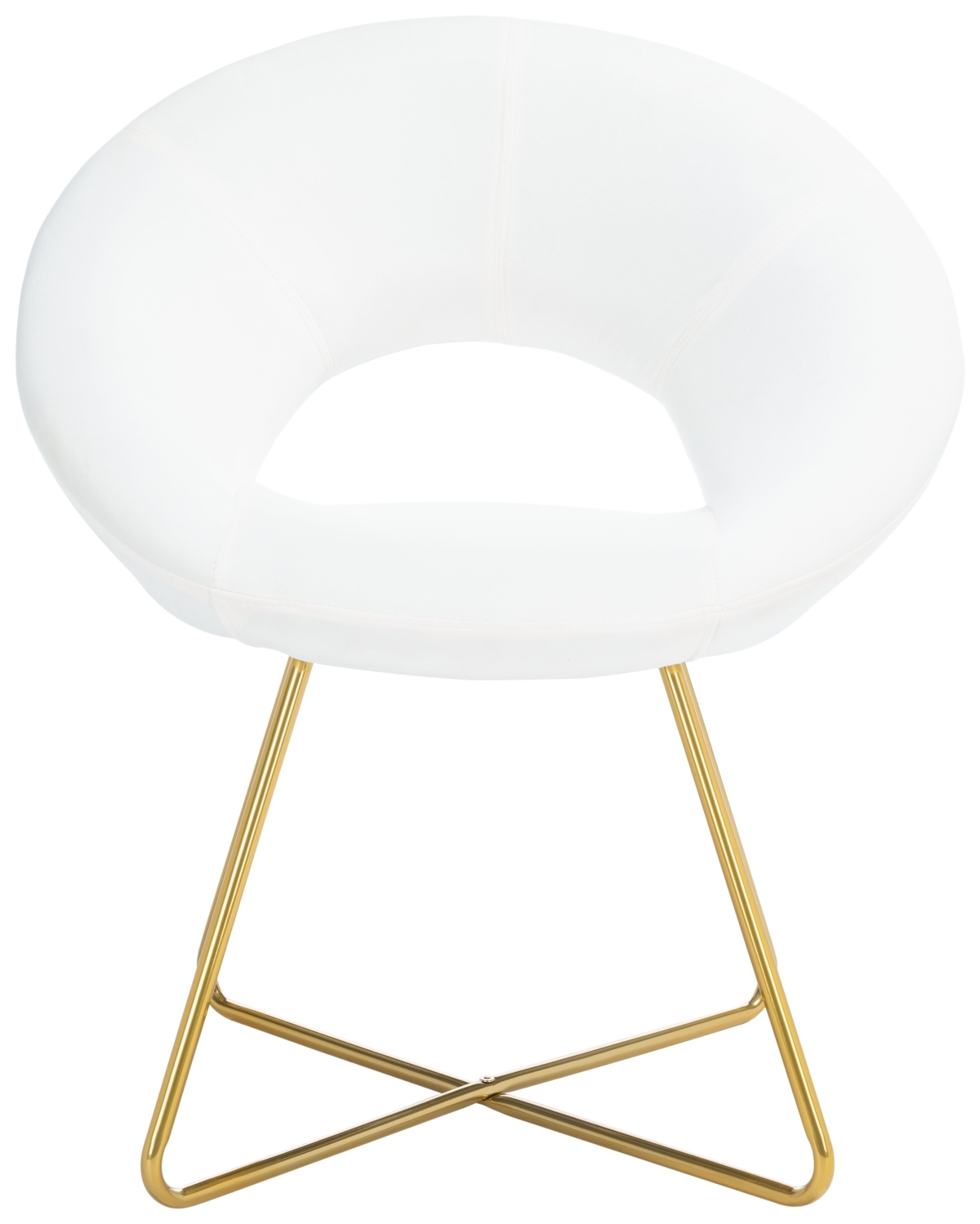 Aliena Accent Chair - Ivory / Gold - Safavieh - Image 0