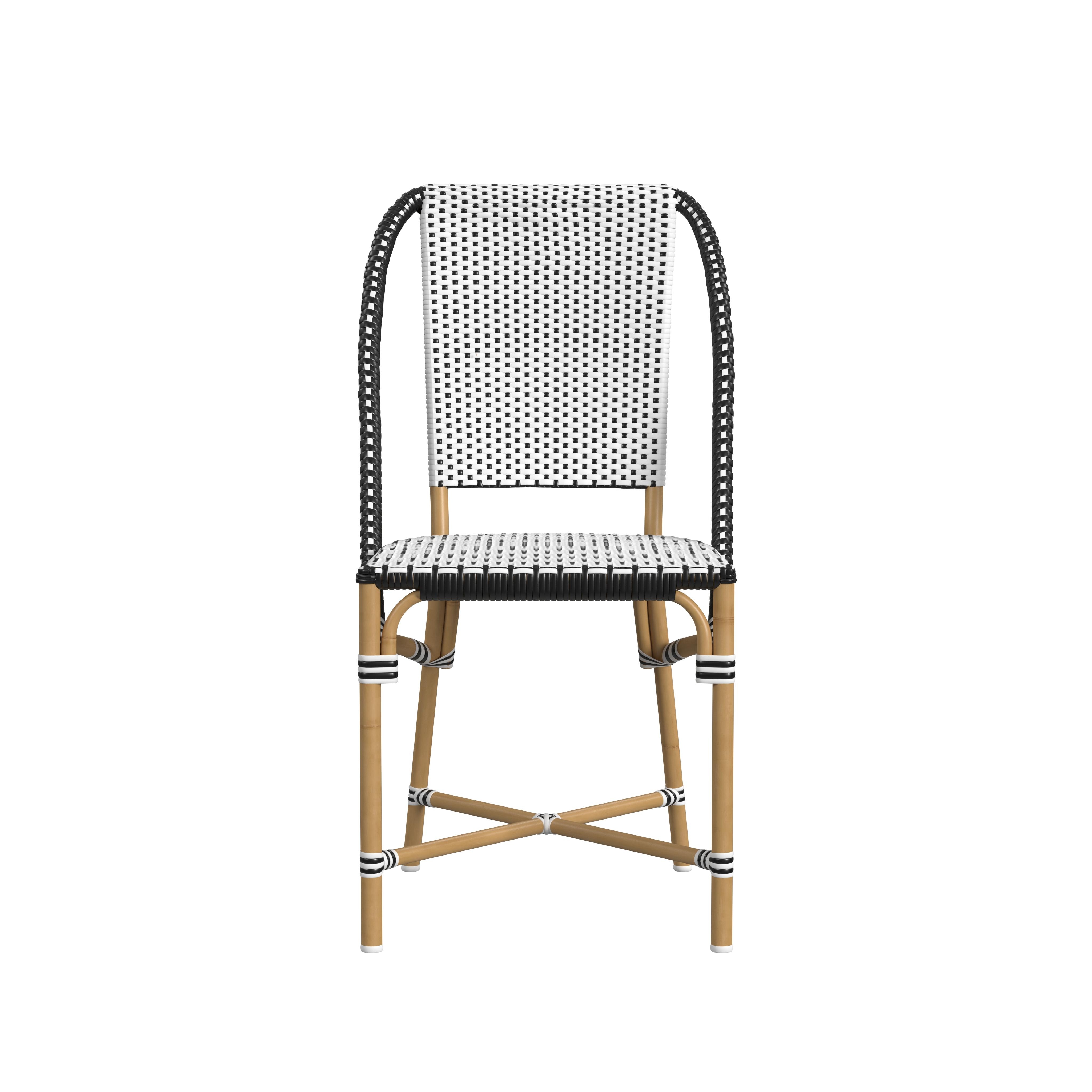 Tobias Black and White Outdoor Chair - Image 1