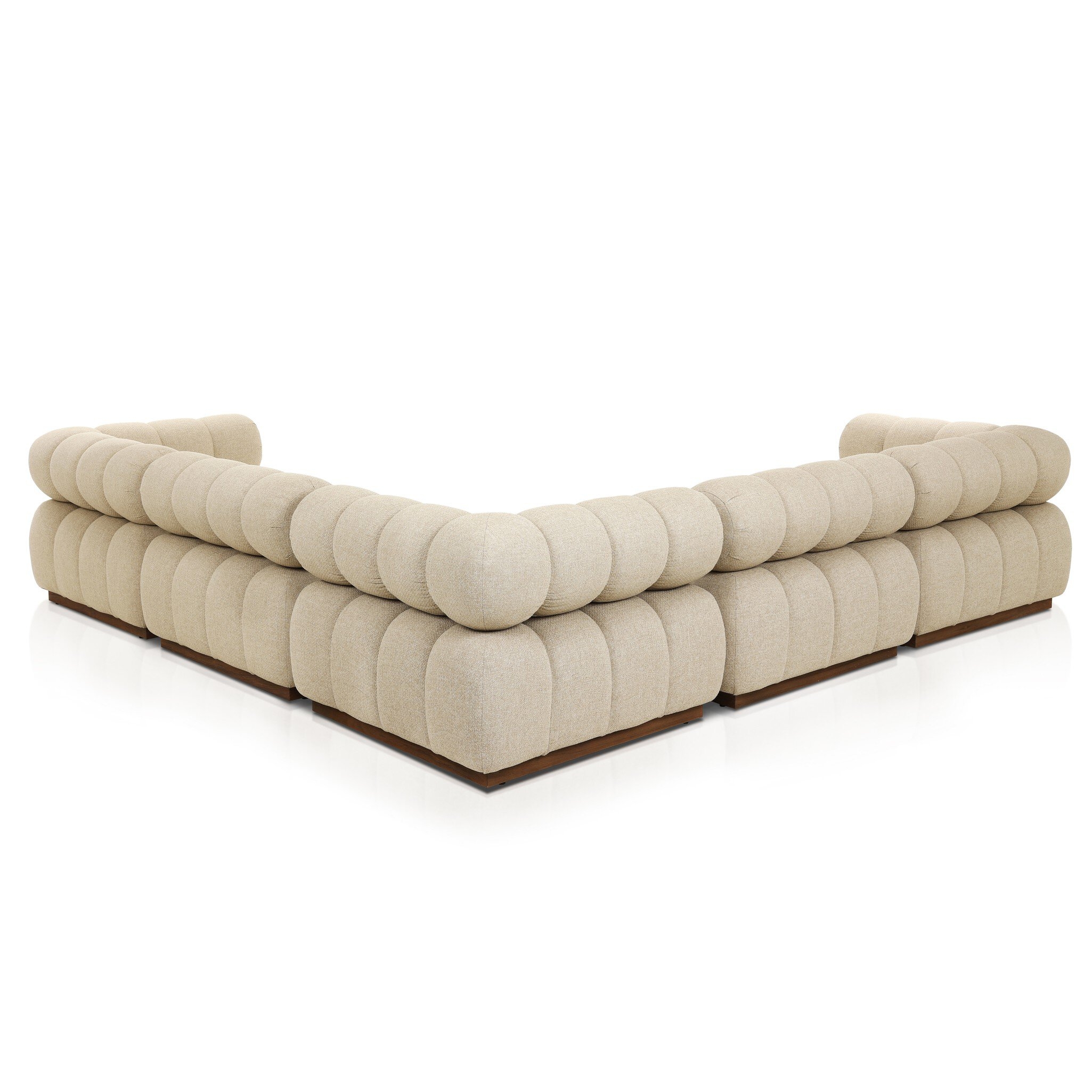 Roma Outdoor 5-Piece Sectional - Hayes Cream - Image 6