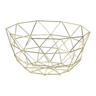 Gold Geometric Wireframe Basket - Baskets & Storage - Wedding - 1 Pieces - Image 0