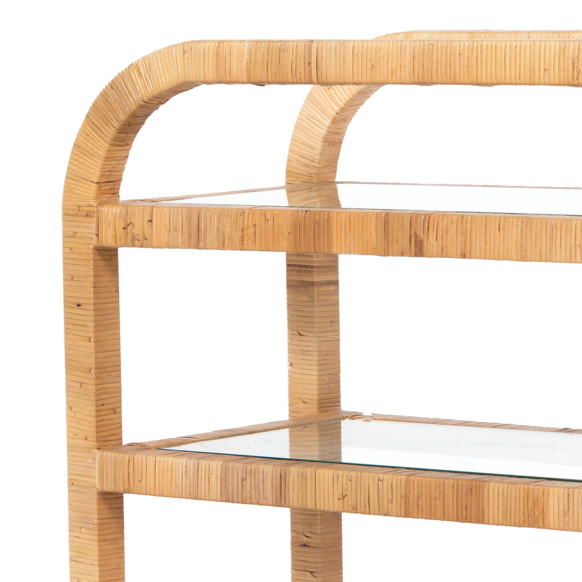 Dory Bar Cart - Wrapped Honey Rattan - Image 7
