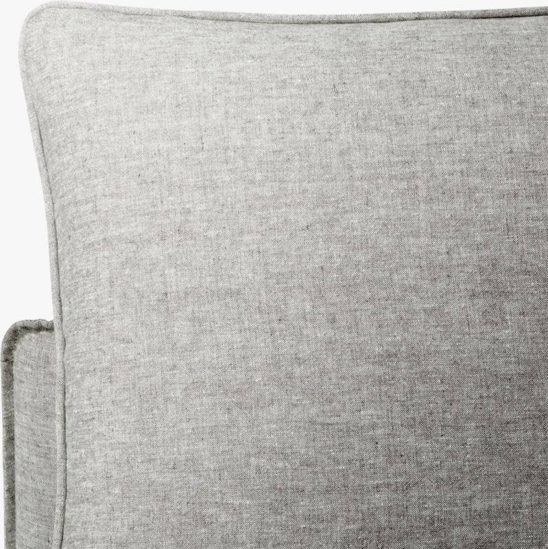 Lumin Grey Linen Armless Chair - Image 8