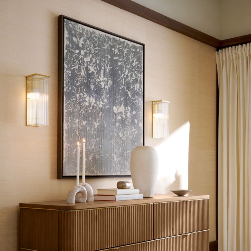 Davison 69" Fluted Oak 4-Drawer Dresser - Image 4