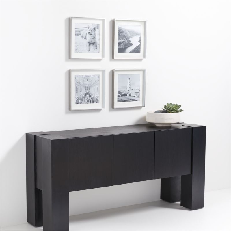 4-Piece Brushed Silver 11x11 Gallery Wall Frame Set - Image 1