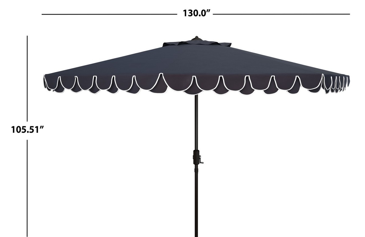Elegant Valance 11Ft Umbrella - Navy/White - Safavieh - Image 5
