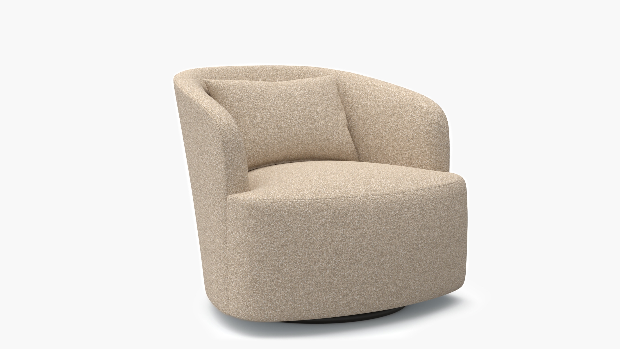Deco Swivel Chair, Buff Boucle - Image 1