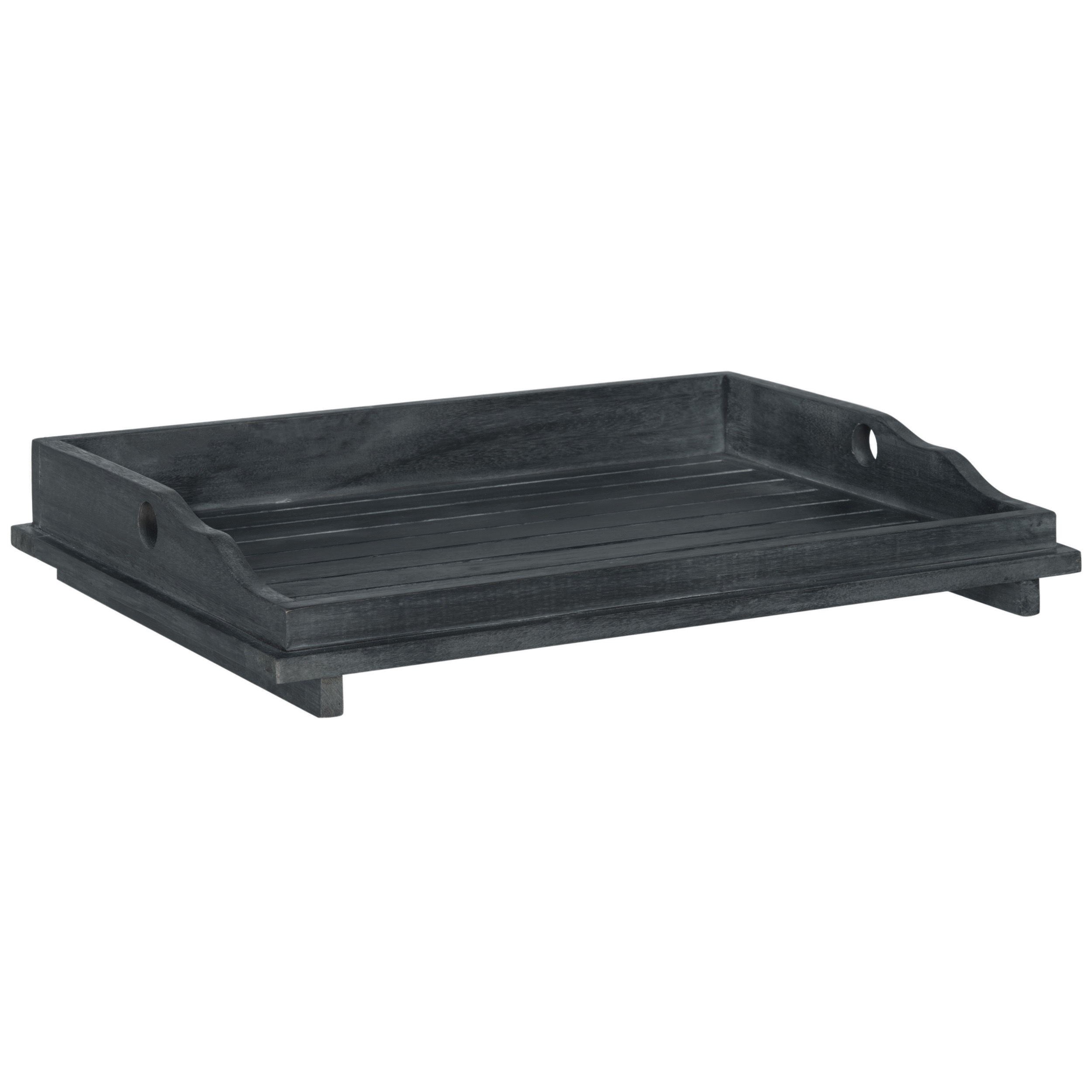 Covina Tray Table - Dark Slate Grey - Safavieh - Image 2