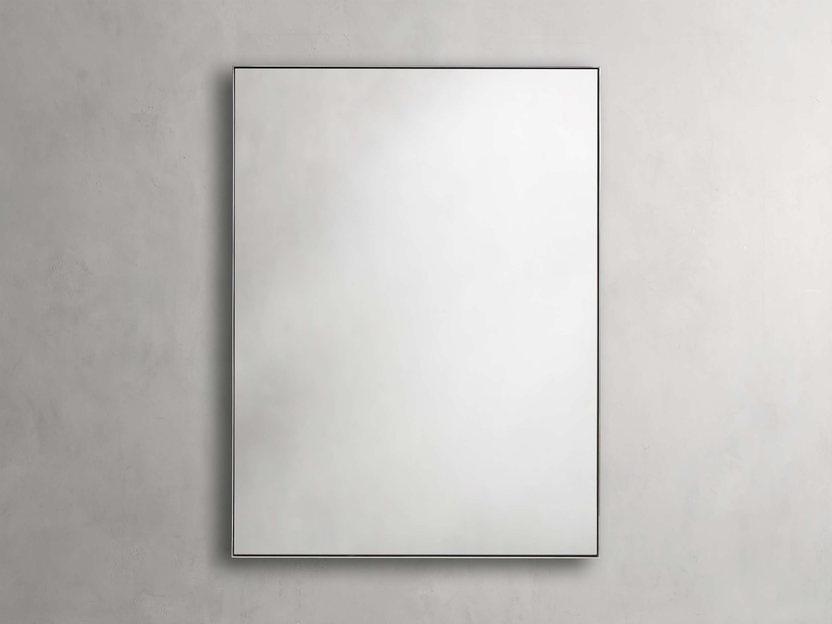 Lira Wall Mirror in Metal 36" X 48" Silver  Nickel  - Image 0