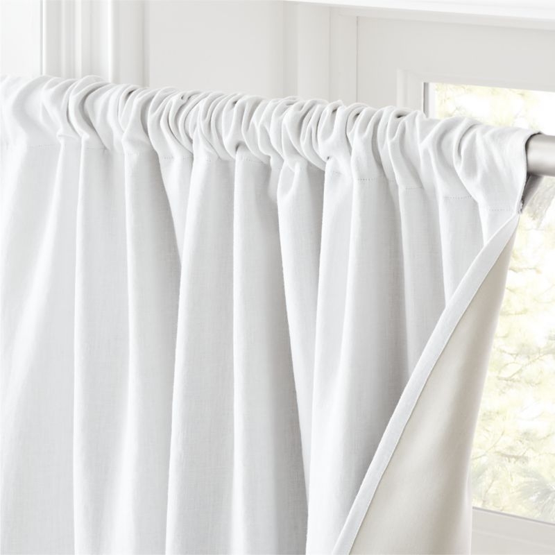 White Linen Blackout Curtain Panel 48"x108" - Image 3