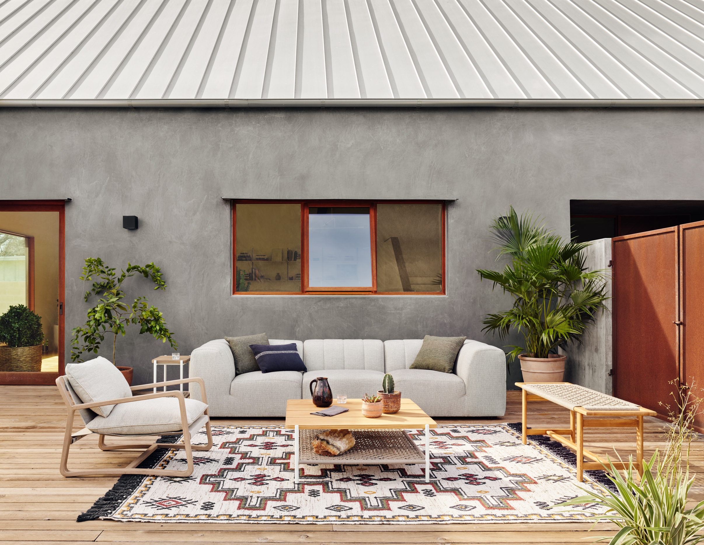 Gwen Outdoor 3 Pc Sectional-Faye Ash - Image 10