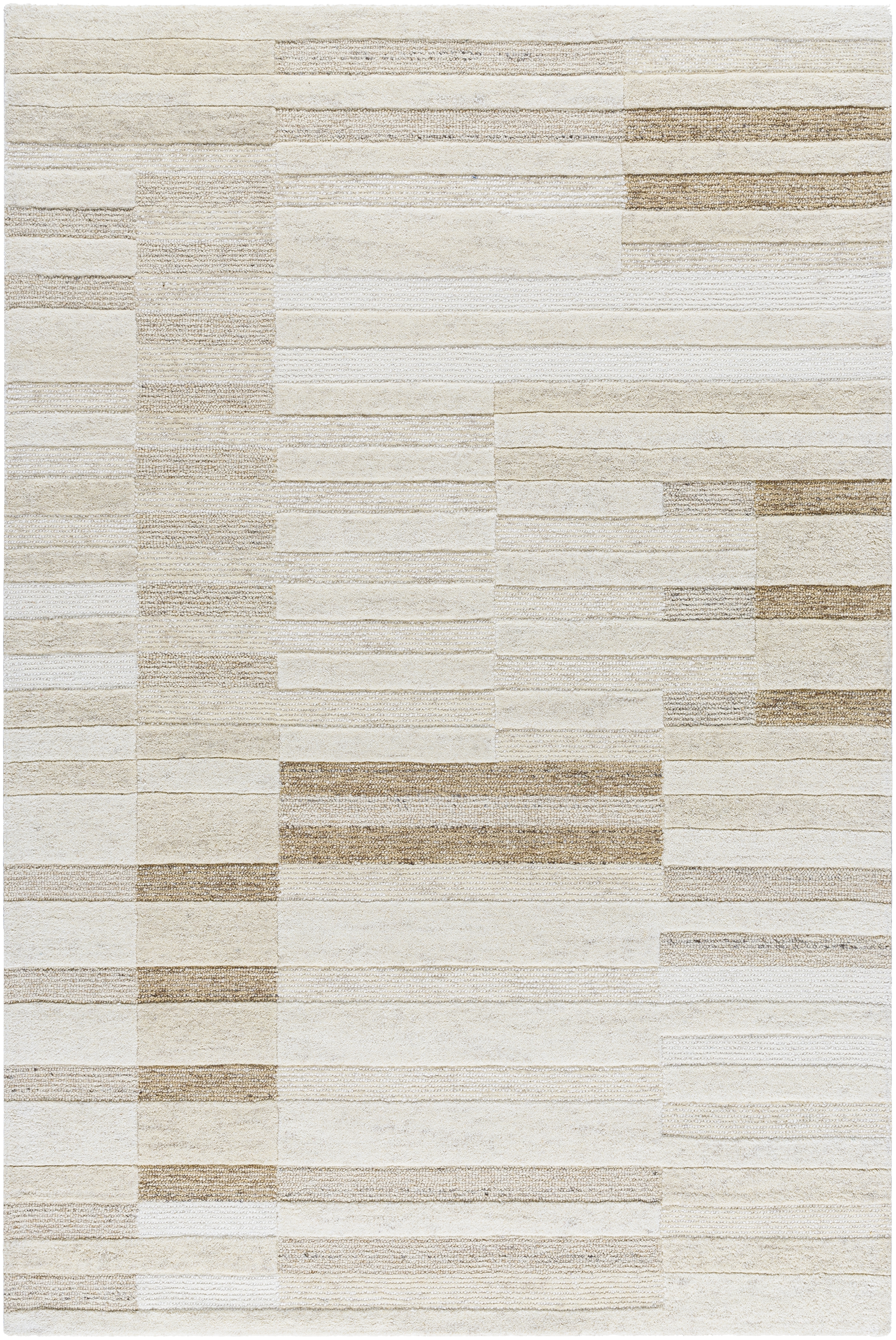 Brook Beige Indoor 5' x 7'6" Handmade Rug - Image 0