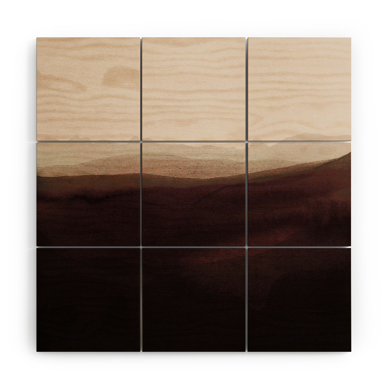 Mountain Horizon 31 by Iris Lehnhardt - Wood Wall Mural5' x 5' (Nine 20" wood Squares) - Image 3