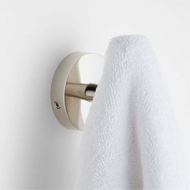 Tapered Polished Chrome Bathroom Towel Hook - Image 1