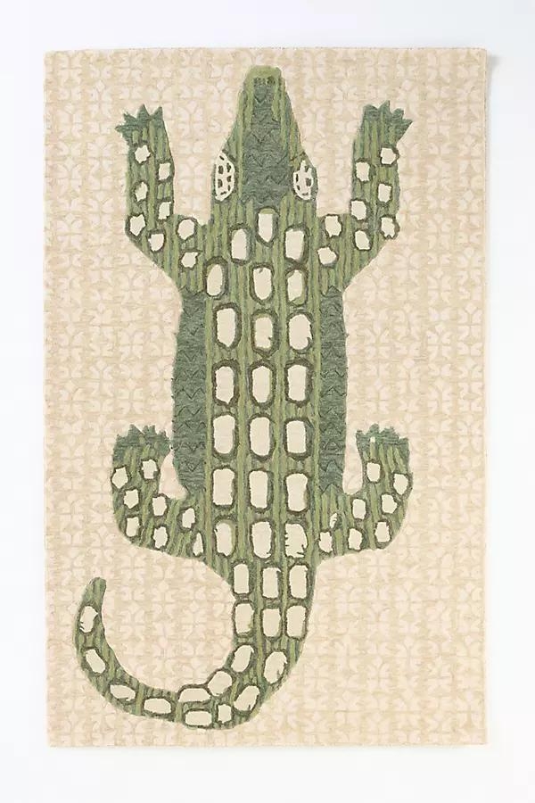 Wool Tufted Alligator Rug - Image 0