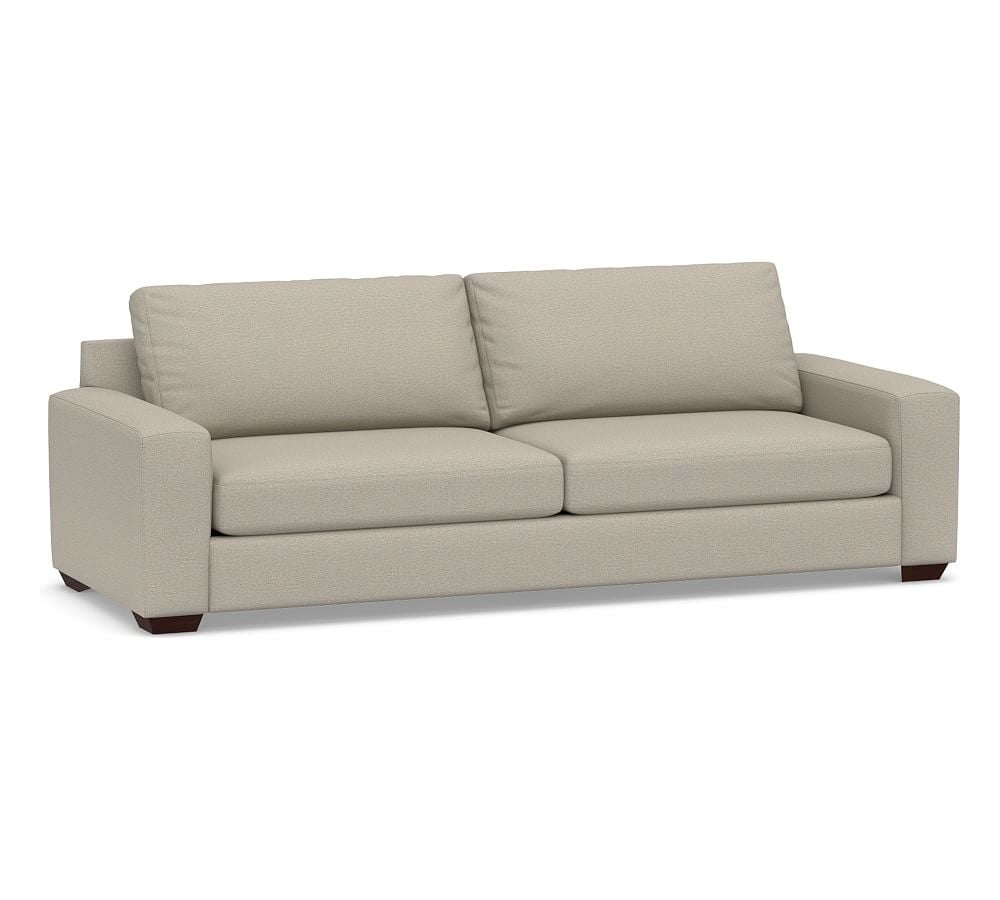 Big Sur Square Arm Upholstered Grand Sofa 2-Seater, Down Blend Wrapped Cushions, Performance Boucle Fog - Image 0