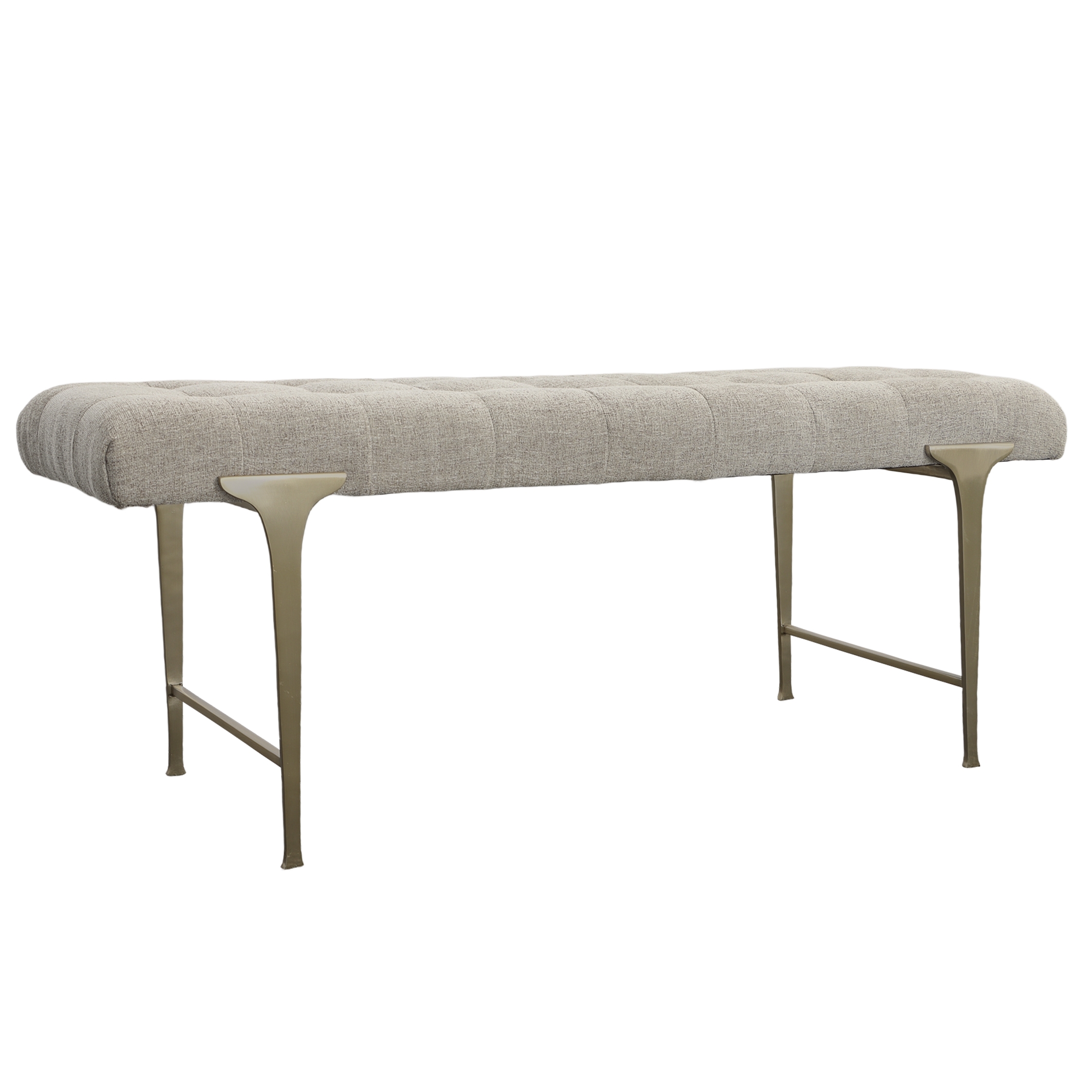Imperial Upholstered Gray Bench - Image 6