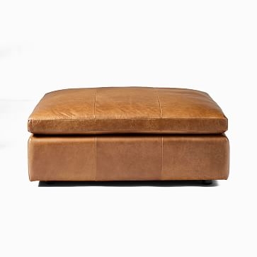 Harmony Modular Ottoman, Down, Sierra Leather, Fog, Concealed Supports - Image 3