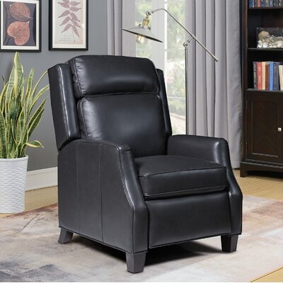 Kathi 29.5" Wide Genuine Leather Manual Club Recliner - Image 0