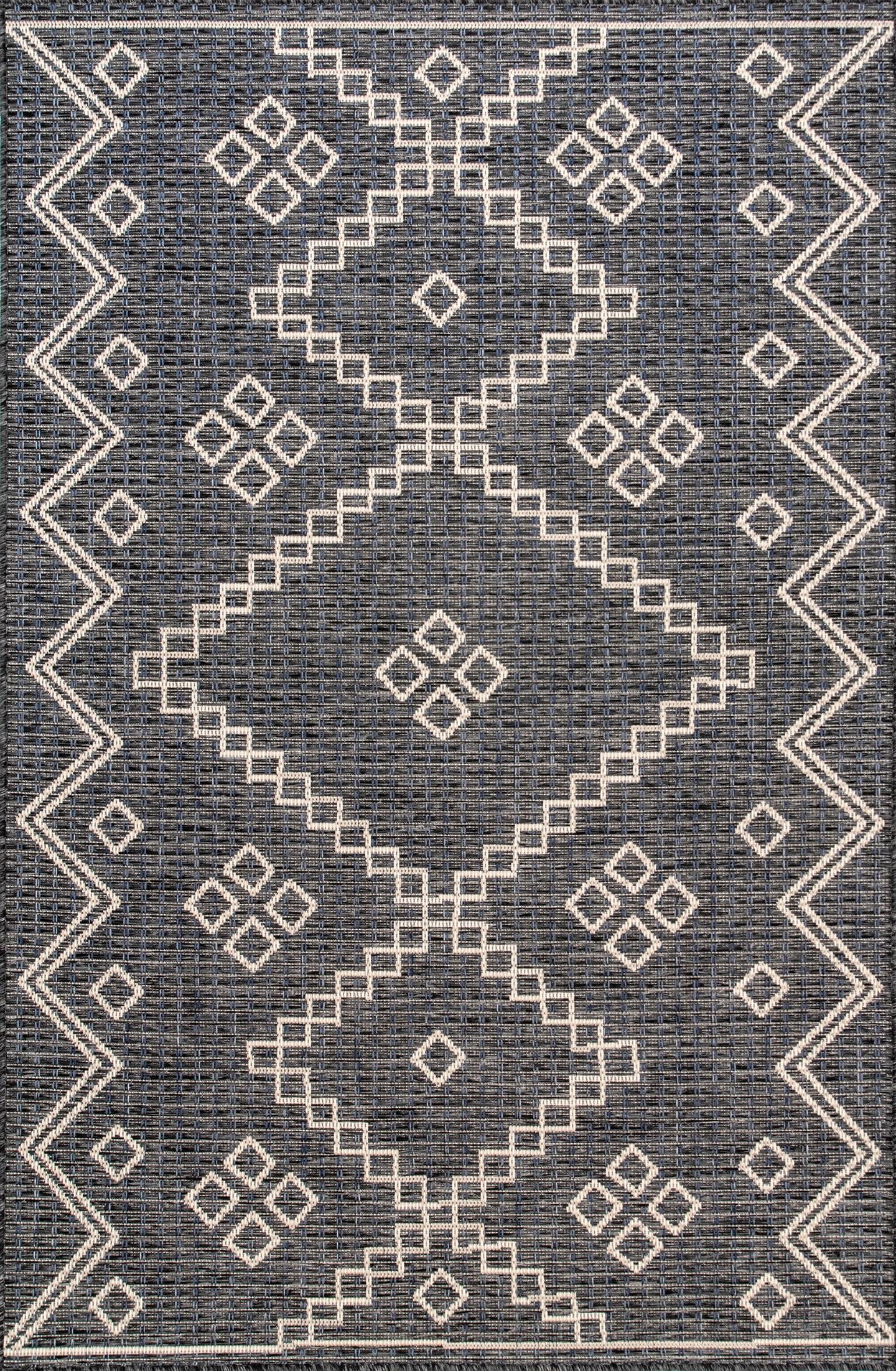 Julieta Diamonded Helix Indoor/Outdoor Area Rug - Image 1