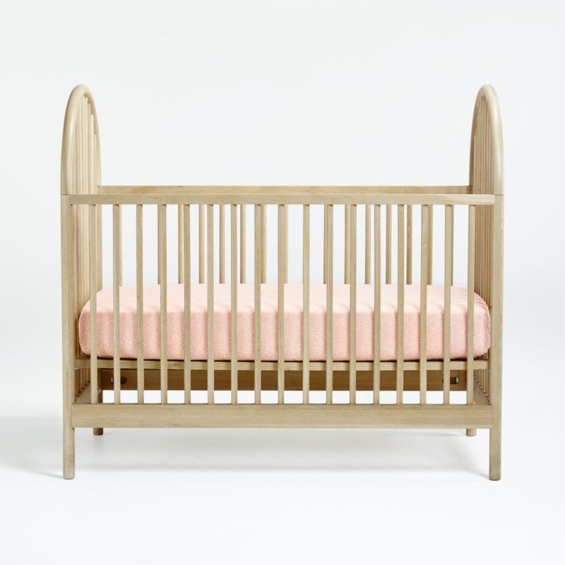 Canyon Natural Spindle Wood Convertible Baby Crib with Toddler Bed Rail by Leanne Ford - Image 9