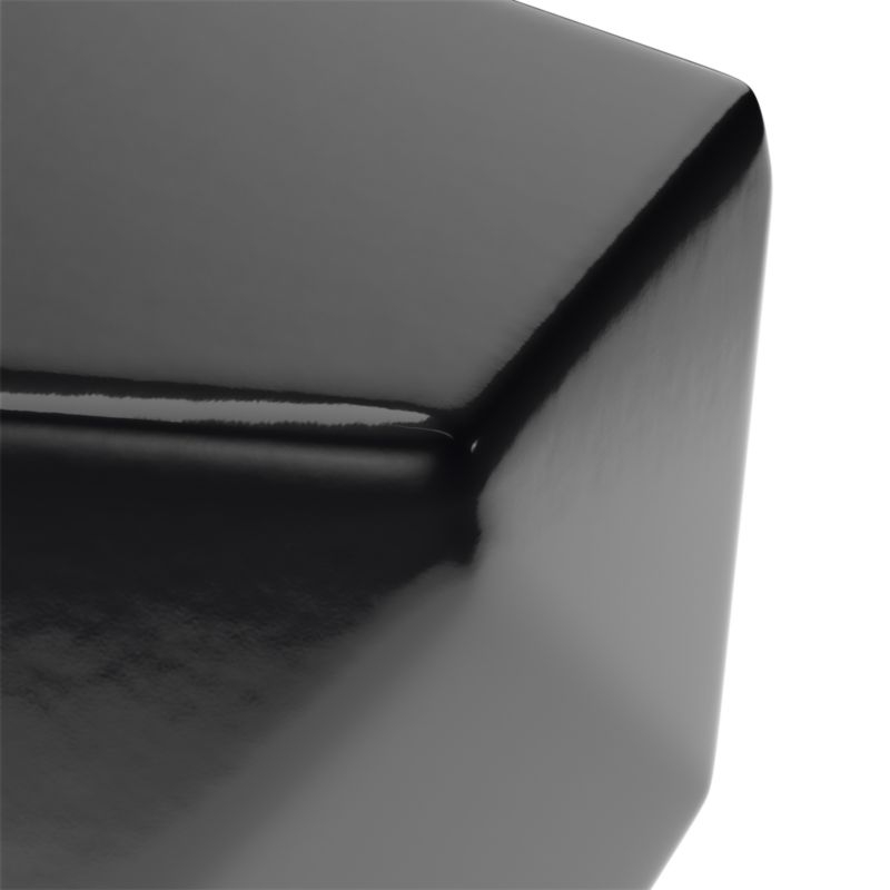 Faceted Black End Table - Image 1