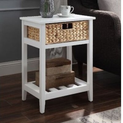 Turin 1 - Drawer Solid Wood Nightstand - Image 0