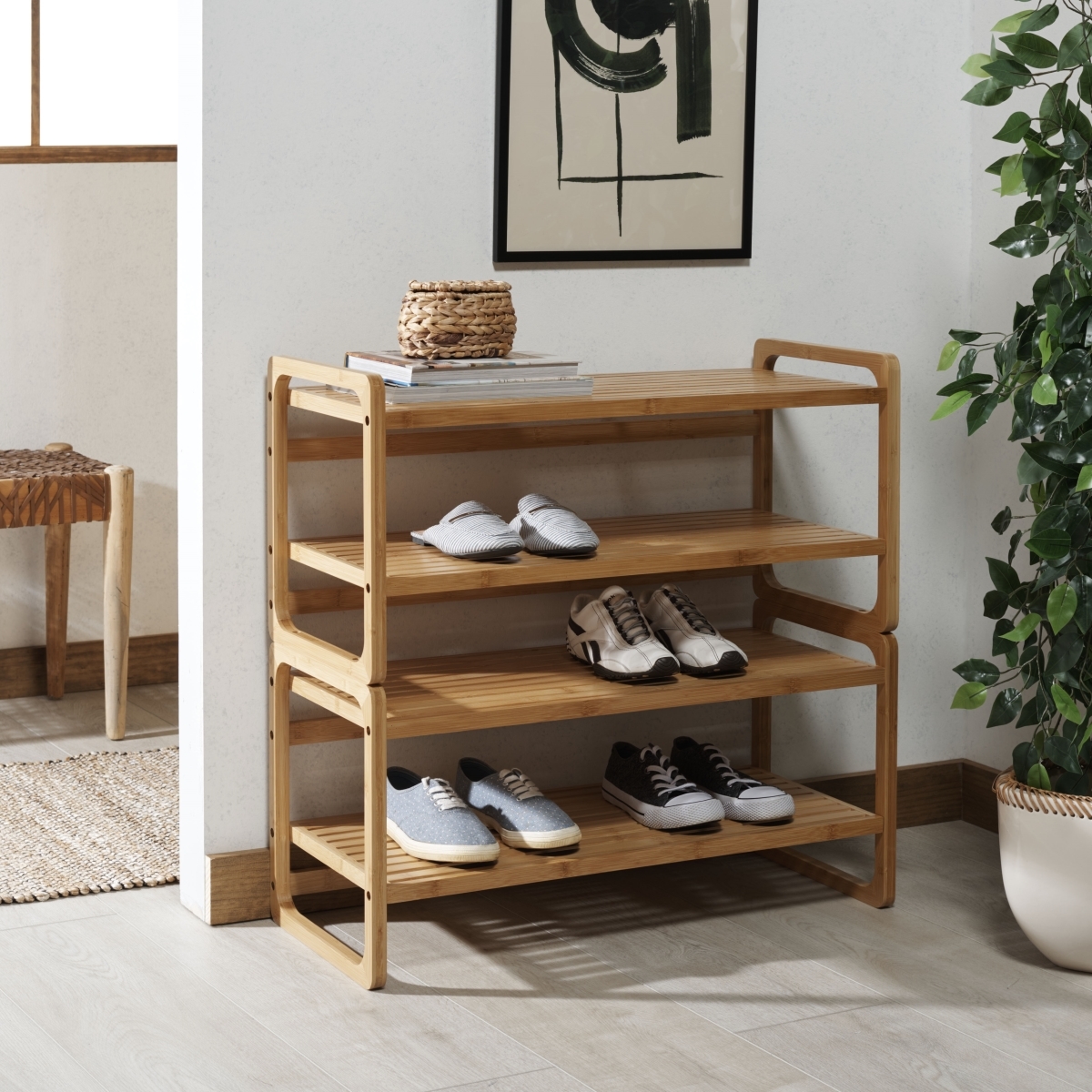 Vallis Shoe Rack - Natural - Safavieh - Image 1