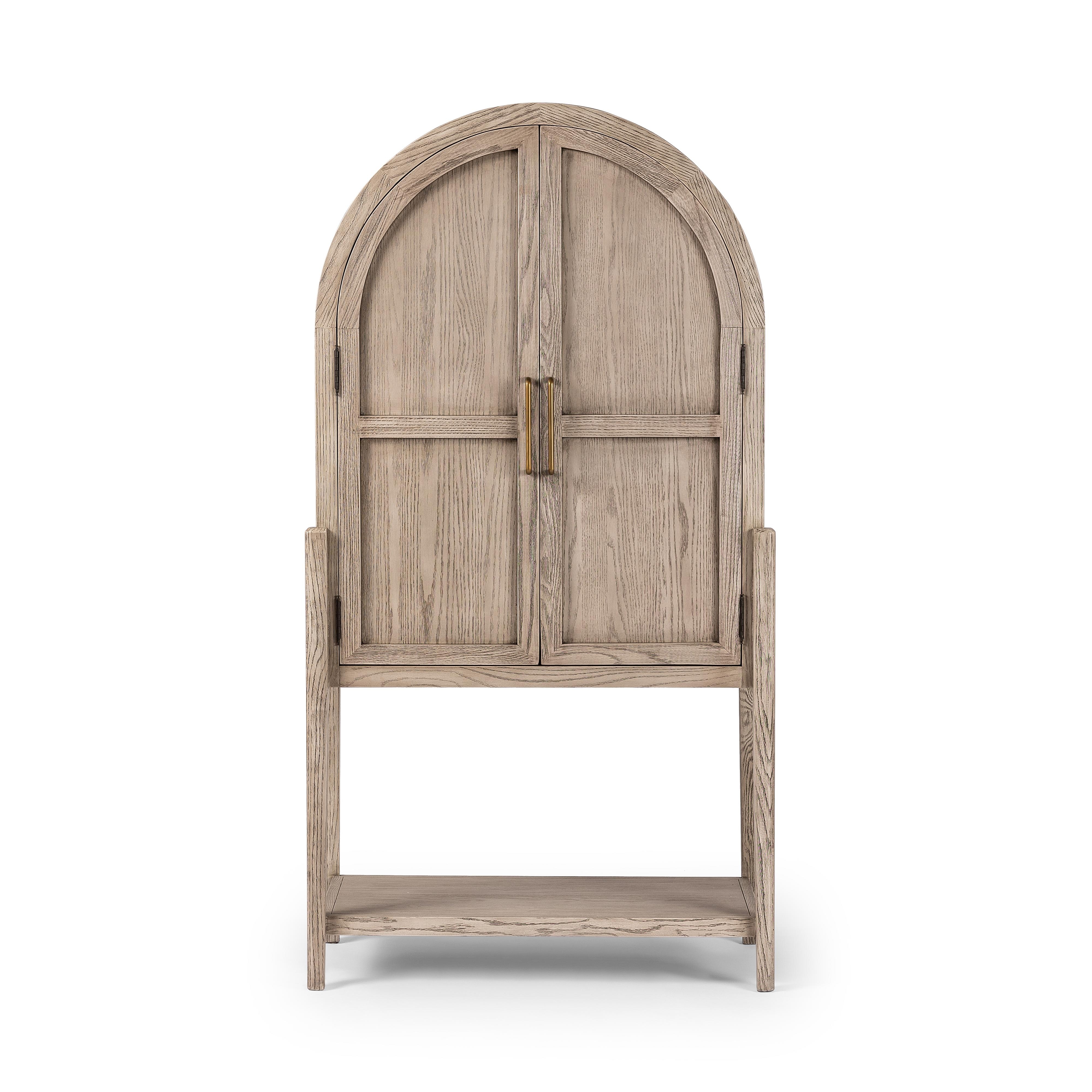 Tolle Bar Cabinet - Rustic White Solid - Image 2