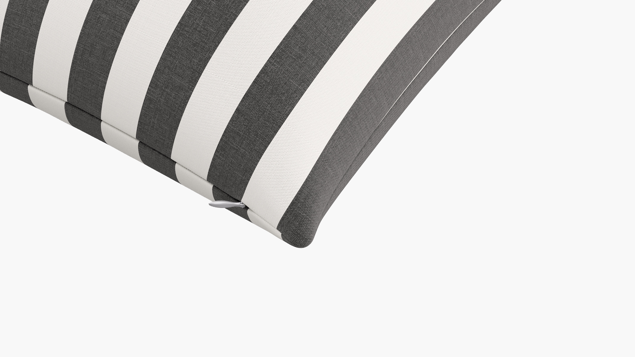 Throw Pillow 20", Ink Cabana Stripe, 20" x 20" - Image 1