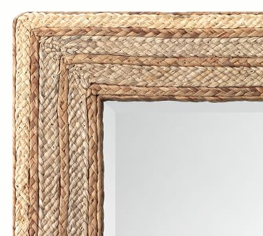Bellwood Rectangle Seagrass Wall Mirror, Natural, 32"x61" - Image 2
