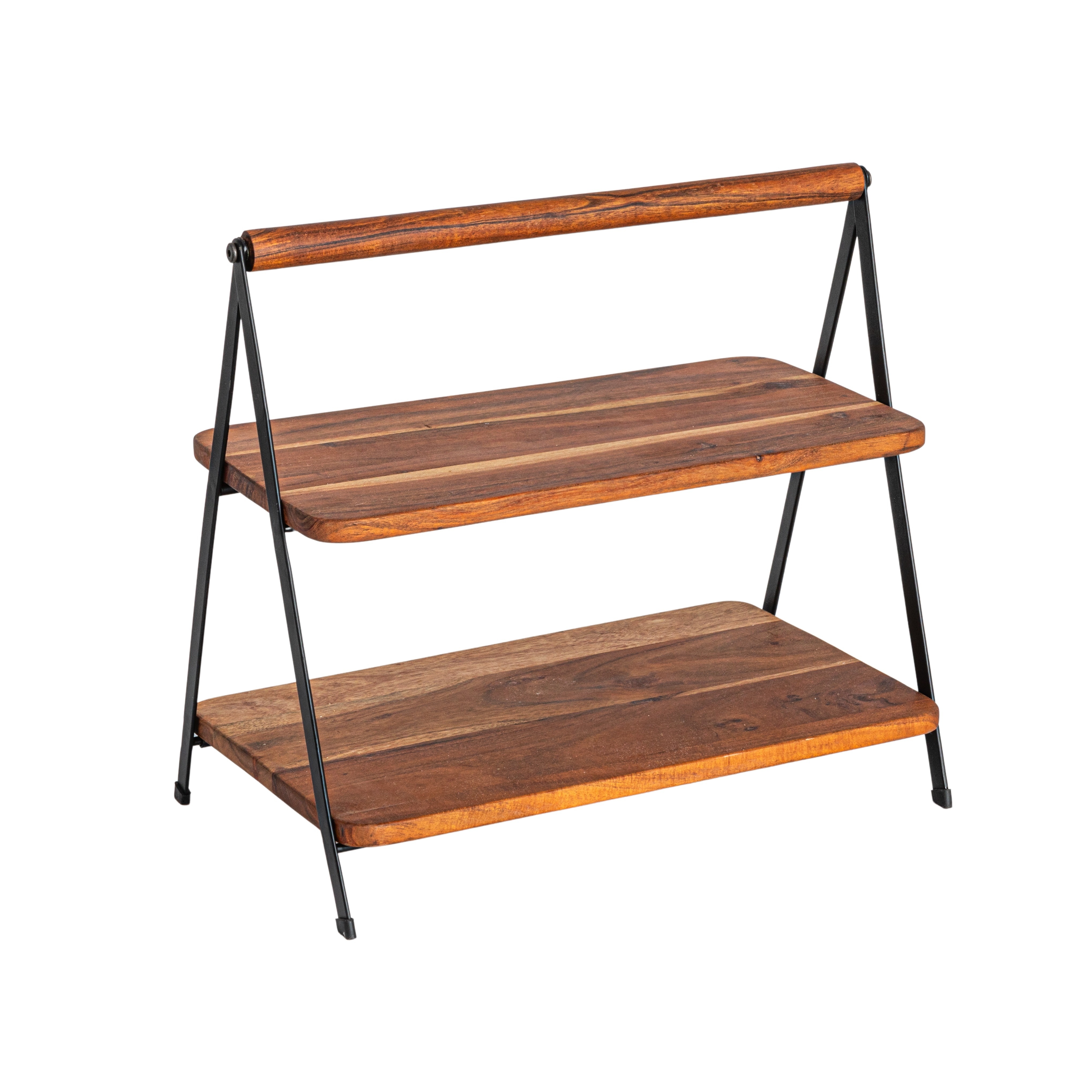 Acacia Wood 2-tier Serving Stand - Image 0